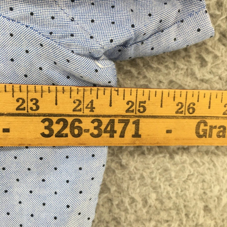 Tommy Hilfiger Casual Button Down Shirt Mens XXL Blue Polka Dot Short Sleeve - Image 4 of 4