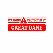 WARNING PROTECTED BY GREAT DANE Car Laptop Wall Sticker Decal