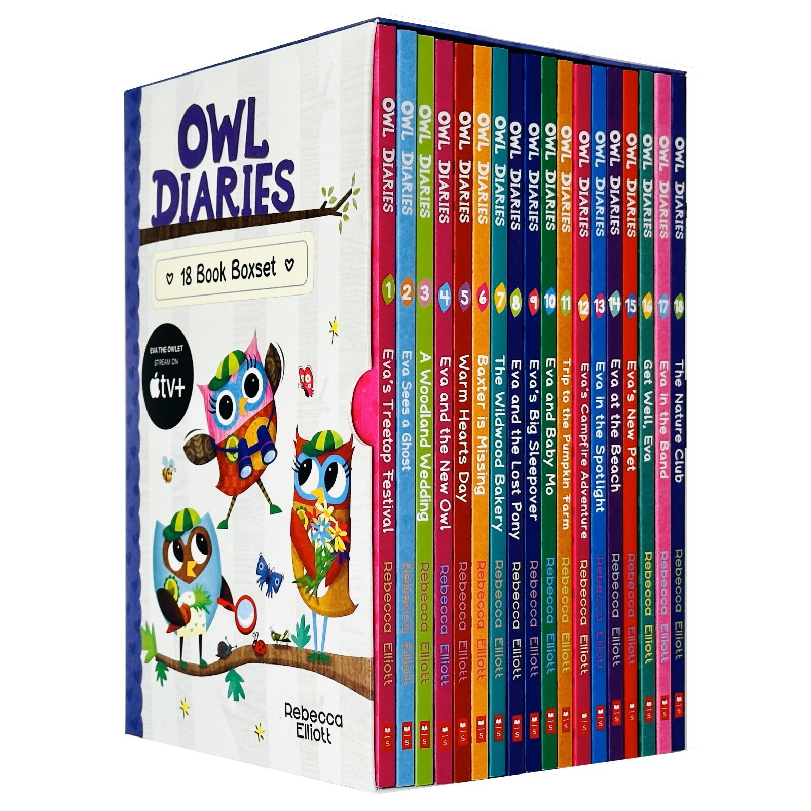Owl Diaries Collection 1-18 Books Box Set By Rebecca Elliott Eva Sees a Ghost