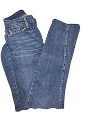 Paige Women's Jeans PEG SUPER SKINNY Blue Dark Wash Stretch Denim, USA, 32 EUC