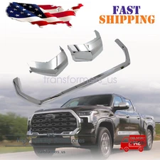 New Front Bumper Grille Trim Molding Surround Chrome For 2022-2024 Toyota Tundra