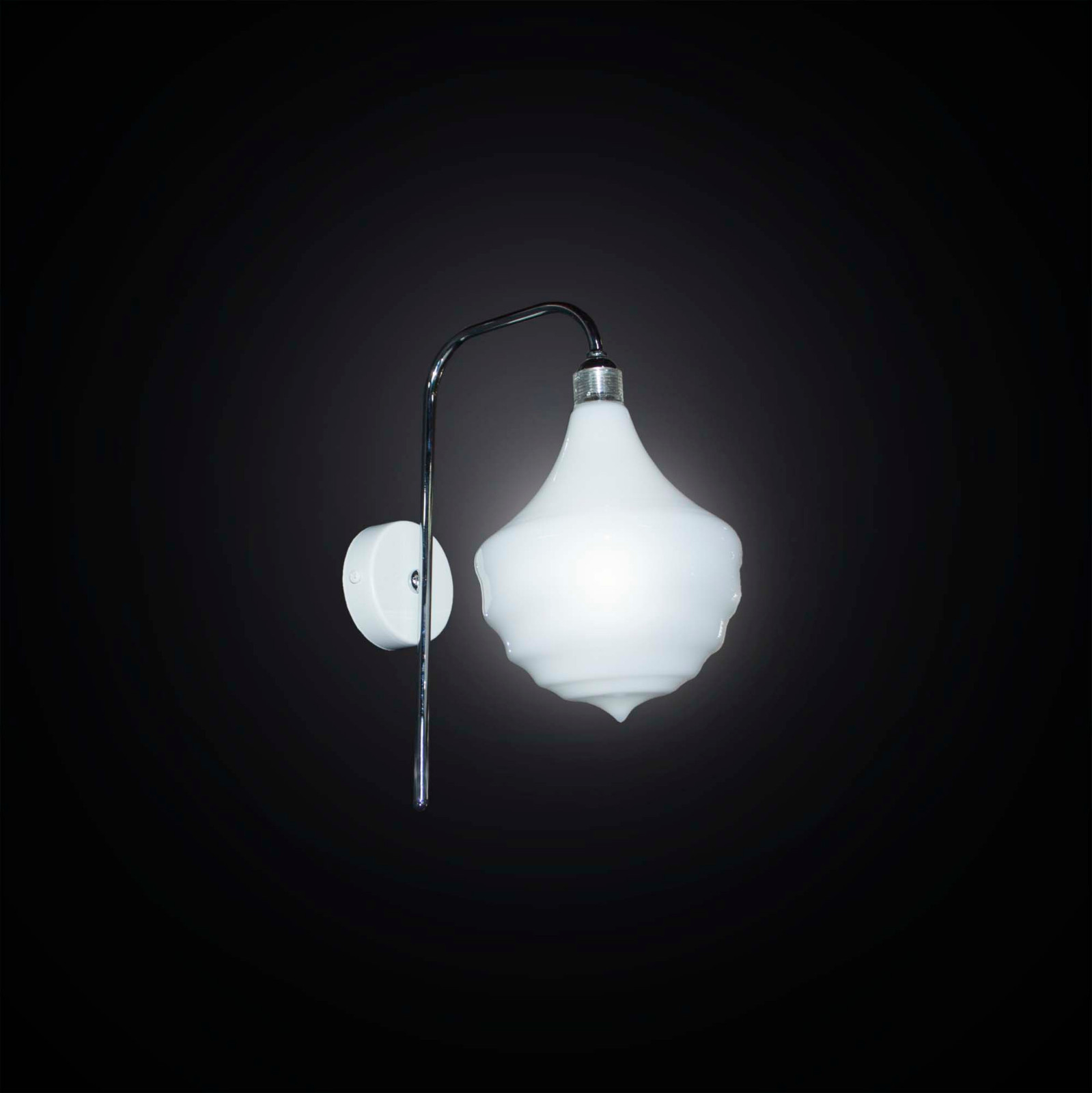 Lampada da Parete Murano Design Moderno 1 Luce BGA 2923/A1 Bianco