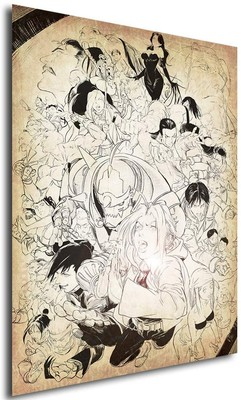 Poster Wanted - Fullmetal Alchemist - Sketch Characters