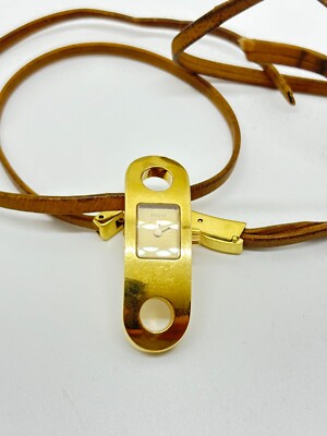 309 グッチ　6100L レザーブレスレット　キャメル　ゴールド　腕時計 楽天市場】【ウォッチ】GUCCI グッチ SS ゴールド文字盤 革ベルト