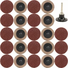 2" Sanding Disc Roll Lock Surface Quick Change Discs with 1/4'' Holder 21/41Pcs