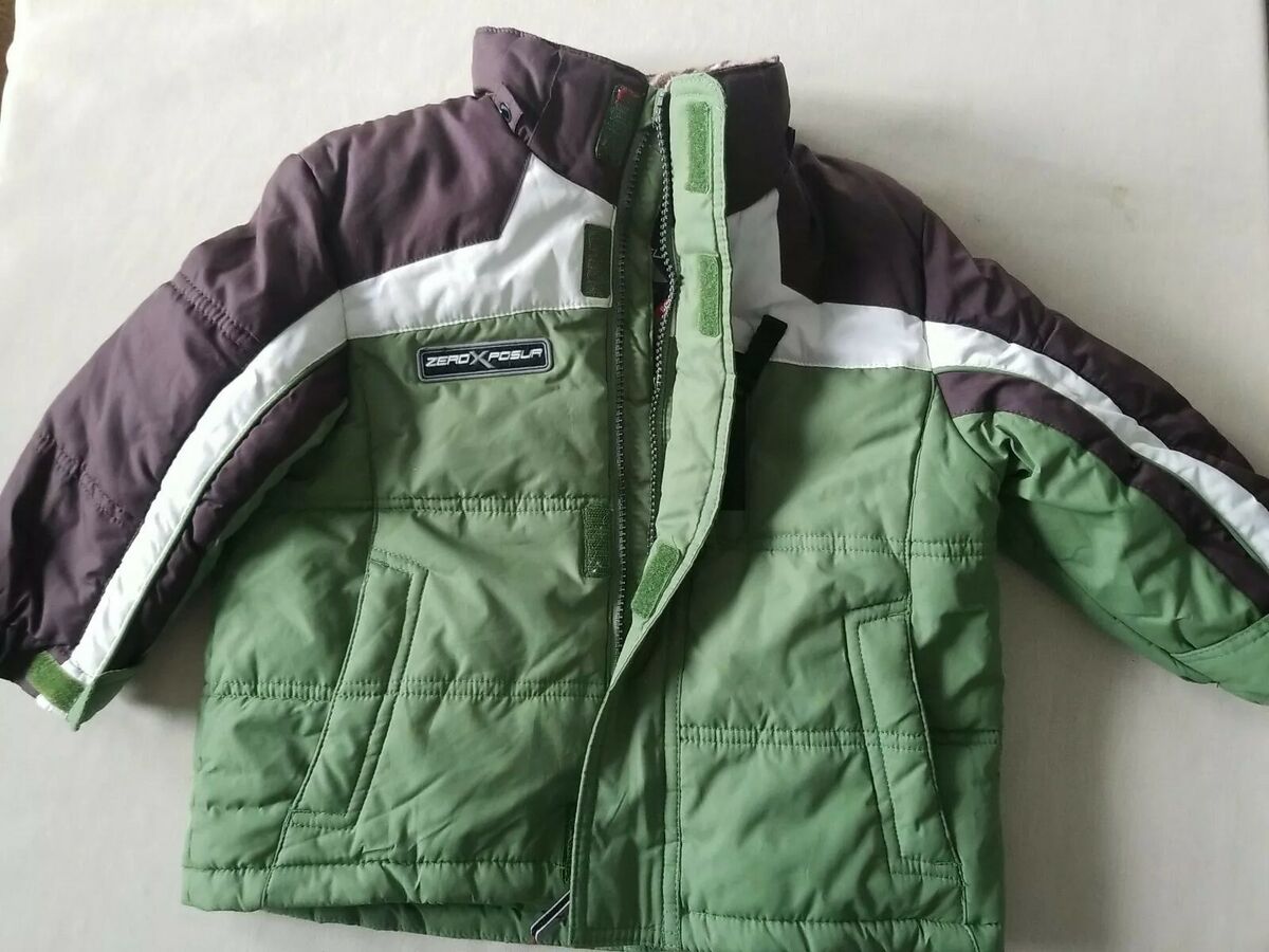 Zero Xposur 2T Jacket Coat Green/Brown Full Zip Fleece Lined Zero Xposur 2T Jacket Coat Green/Brown Full Zip Fleece Lined