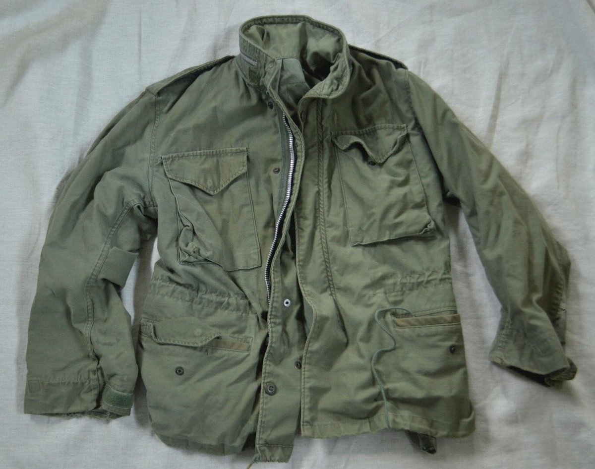Vintage Military Vietnam Era M-65 Jacket Small Aluminum SCOVILL