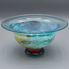 Kosta Boda Sweden Kjell Engman Cancan Pedestal Bowl 9 1/4" - FREE USA SHIPPING