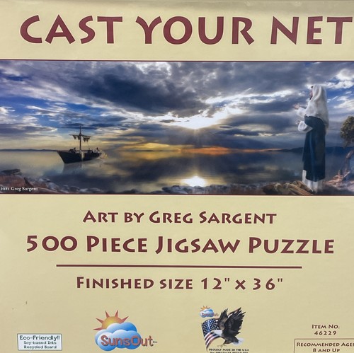 SunsOut Cast Your Net 500 Piece Jigsaw Puzzle New!! Cast Your Net - Faith - Picture 3 of 3