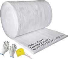 Ceramic Fiber Blanket ,  1"x24"x300" High Temp Thermal Insulation 2600F