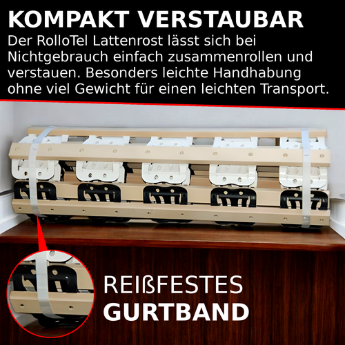 DaMi RolloTel 5-Zonen Rollrost Rolllattenrost Lattenrost Roll Buche Massivholz - Bild 4 von 9