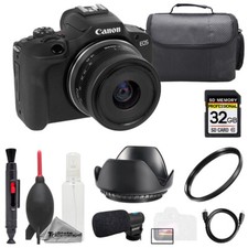 Canon EOS R100 with 18-45mm Lens  Mic  32GB  Bag- Basic Kit