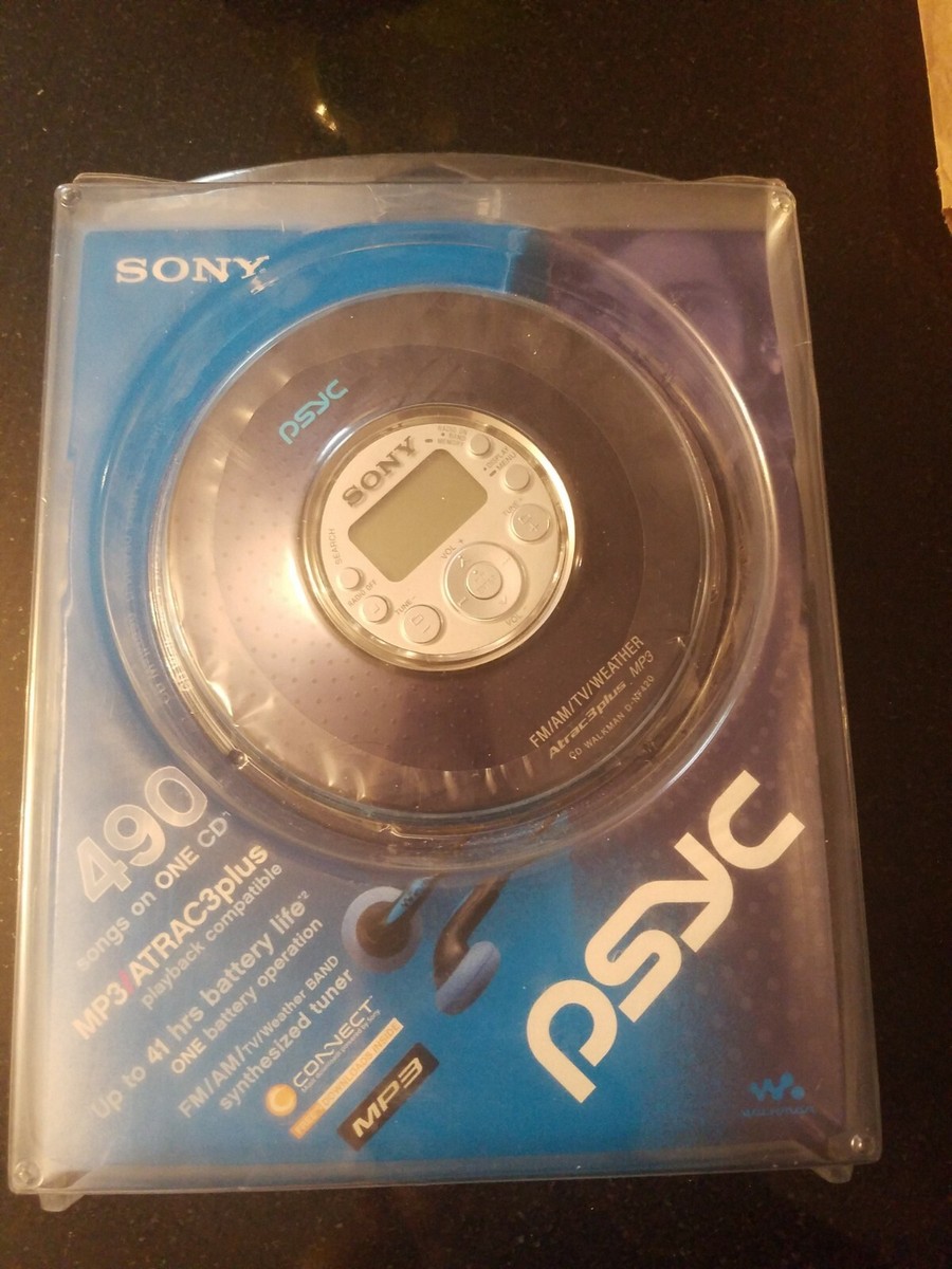 SONY D-NF420 CD Walkman Psyc Atrac3Plus CD/MP3/FM/AM/TV/WEATHER