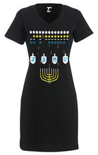 Hanukkah Retro Video Game - Dreidel Menorah Jewish Women's Dress
