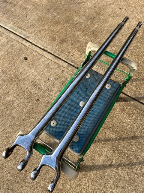 Old Chrome Hot Rod Radius Rods Vintage Patina Original Old S