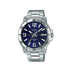 casio enticer blue dial men's watch