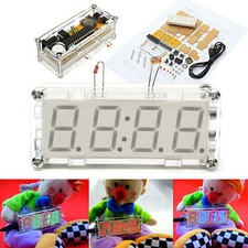 LED Electronic Clock Controller module LED Time Thermometer Blue DIY Kit BSG