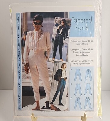 NEW 1995 Sewing Step By Step Pattern Tapered Pants Size 4 to 22 Vintage Uncut