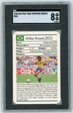 1988 Ace Fact Pack Sporting Greats Zico SGC 8 NM-MT