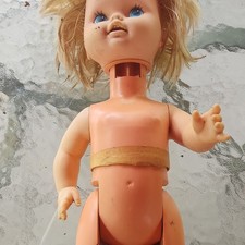 Blonde Straight Hair Blue Eyes Baby Girl Doll, Light Complexion, Plastic