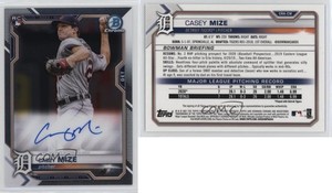 2021 Bowman Chrome Rookie Auto Casey Mize #CRA-CM Auto RC