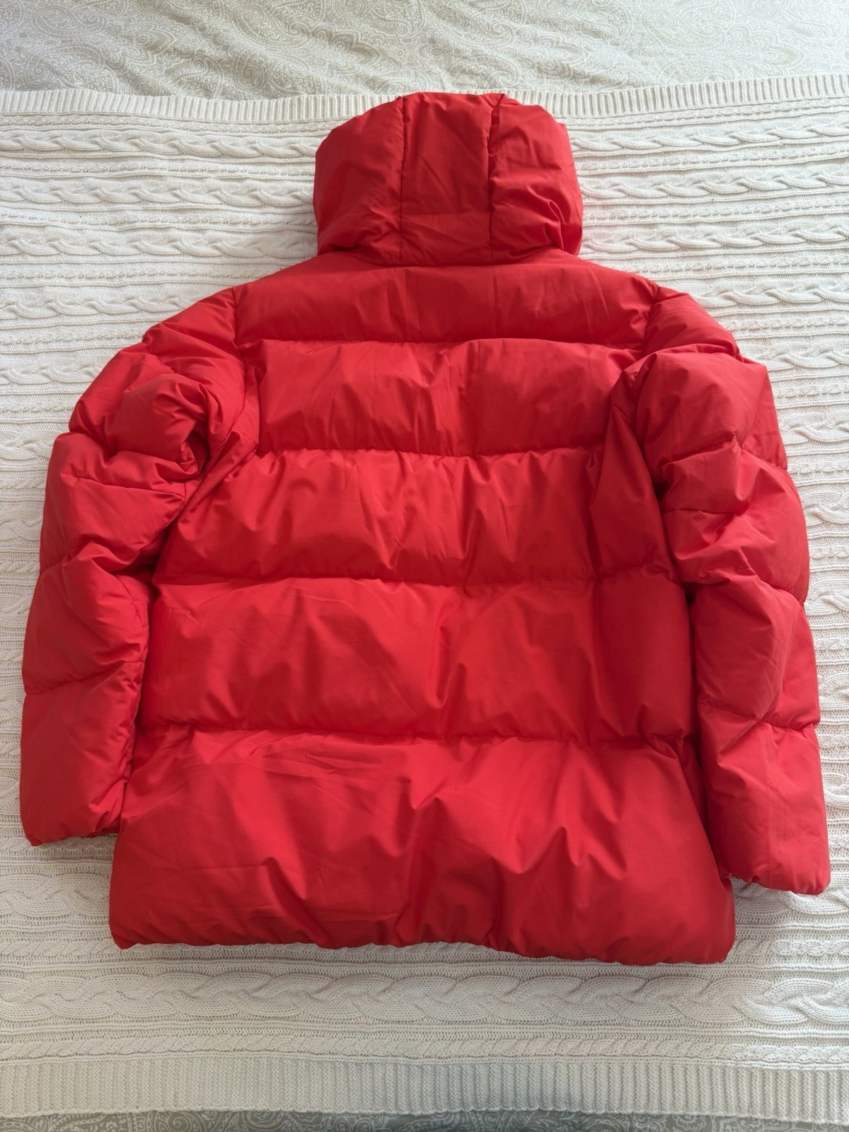 MARVEL 80th YEAR ANNIVERSARY Red Puffer Jacket Hooded Coat Men L image 6