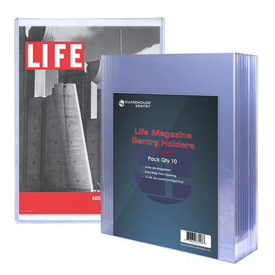 10 Pack Guardhouse 11x15 LIFE Magazine Toploader Sentry Holders 7mm Rigid