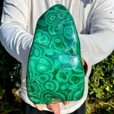 3.39LB Natural Polished Malachite Mineral freeform specimen Reiki Stone