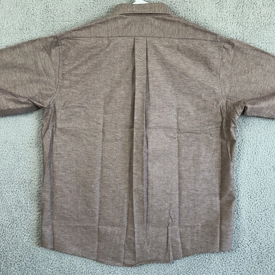 Arrow Dover 牛津衬衫连衣裙成人男式 17.5 34-35 中号米色纽扣新品 — 第 2/4 张图片