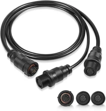 14 M ID SIDB Y Splitter Cable 720111-1 for Humminbird SOLIX/APEX/XPLORE 30-Inch