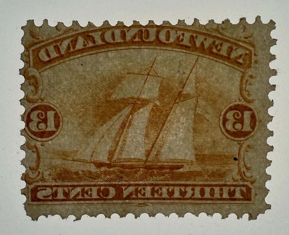 Terranova #30 1870 13c naranja “Velero” en papel de 0,06 mm MNG; $120 UCV Foto 3 de 3