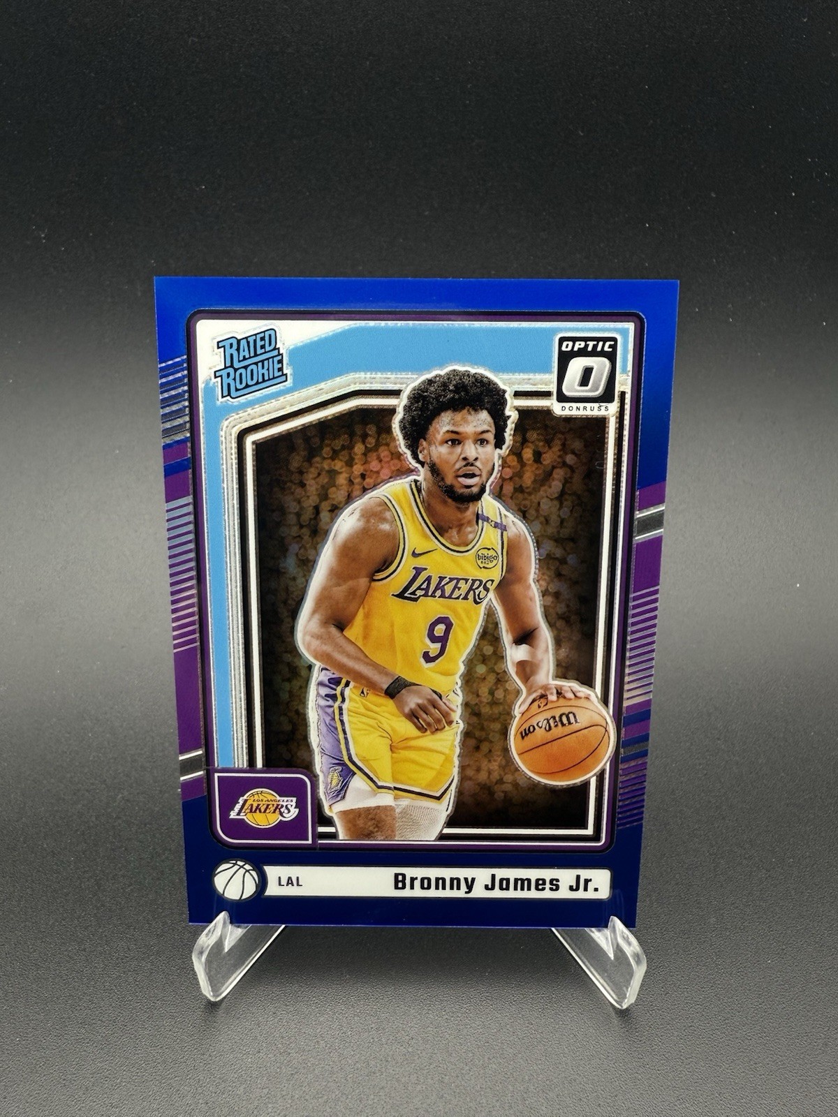 2024-25 Donruss Optic Basketball Bronny James Rookie True Blue /49 Lakers #282