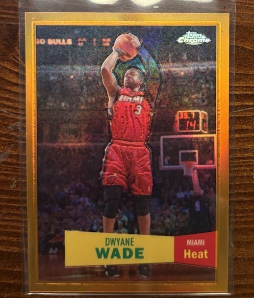 2008 Topps Chrome Dwyane Wade #3 Orange Refractor 002/199