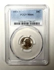 1954 S Roosevelt Dime PCGS MS66, 90% Silver, No Reserve