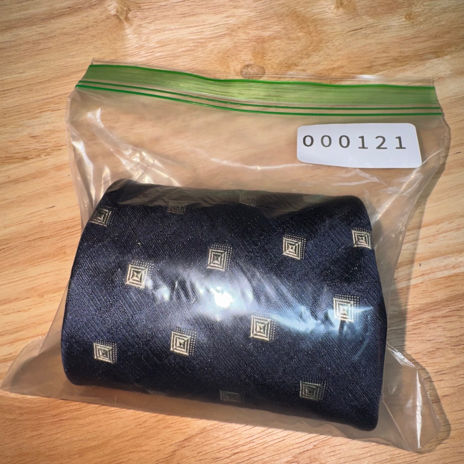 Robert Talbott Studio Blue Geometric Square Print… - image 8