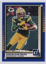 2025 Panini Donruss Press Proof Blue Dontayvion Wicks #295 0yn8