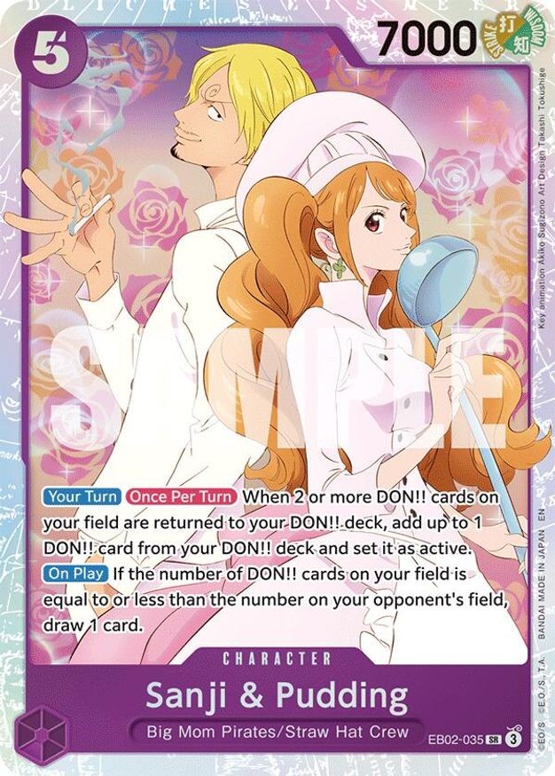 One Piece Sanji & Pudding (EB02-035/84) EB02 Anime 25th Collection LP FOIL