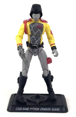 COBRA PYTHON CRIMSON GUARD Action Figure v14 2008 w Stand 25th Anniv GI G.I. Joe