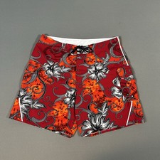 Vintage Quiksilver Board Shorts Mens 36 Polyester Floral Cargo Y2K Surf
