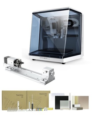 Carvera Air Desktop CNC with 4th Axis,Compact Enclosed Mini CNC Mill Industri...