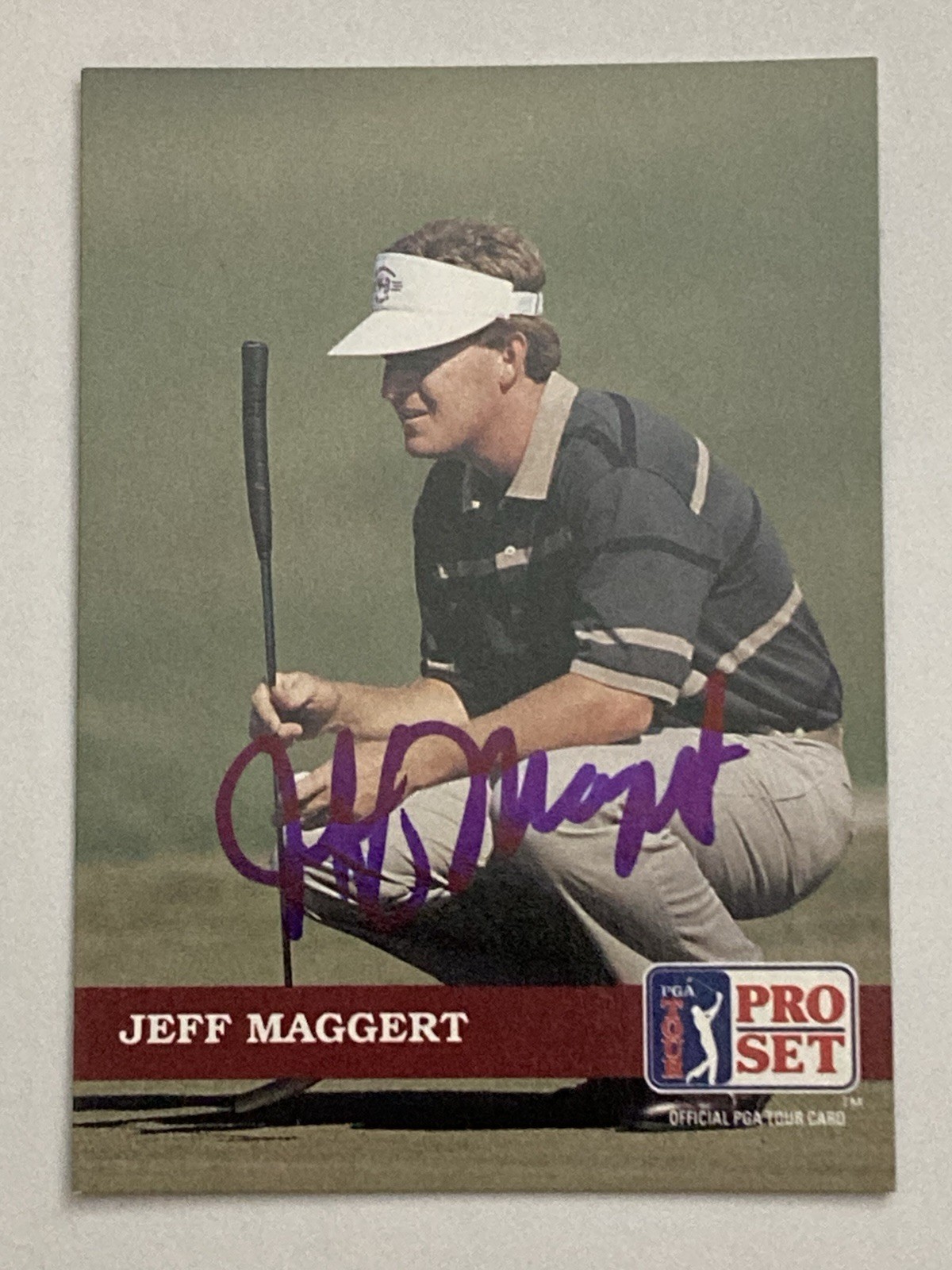 Jeff Maggert 1992 PRO SET Golf Card Signed Autographed