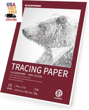 Bachmore 9”X12” Artist’S Tracing Paper Pad, 75 Sheets – Translucent Tracing Pape