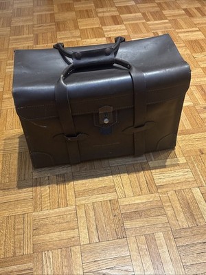 Korchmar Large Pilot Leather Locking Briefcase Baker Hughes Inteq