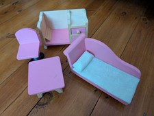 Kidkraft Wooden Chaise Lounge, Cabinet, Table & Chair House furniture