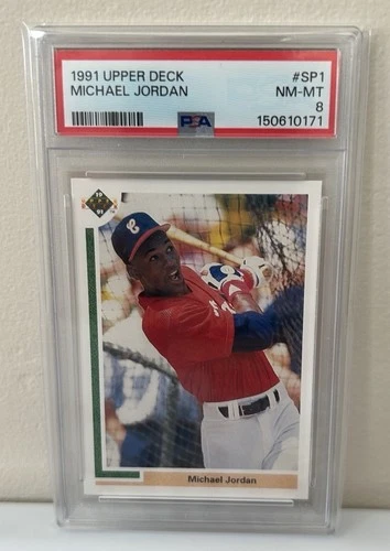 1991 Upper Deck Michael Jordan Rookie RC Baseball PSA 8 Centered Fresh Grade! 🔥