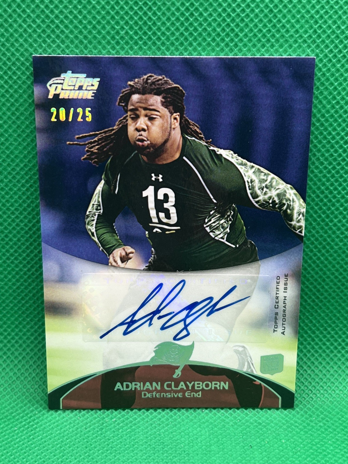 Adrian Clayborn Topps Prime #153 Gold Autograph