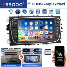 Autoradio 7" per Ford Focus Mondeo MK4 S/C-Max Galaxy 4+64G Android 15 GPS DAB+