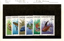 Hungary, Postage Stamp, #3052-3057 Mint NH, 1987 Fish