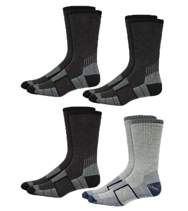 Kirkland Signature Men's Merino Wool Blend Socks, 7-13 Shoe Size, 4 Pairs
