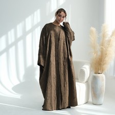Dubai Women Abaya Kimono Printed Open Cardigan Muslim Kaftan Long Dress Ramadan